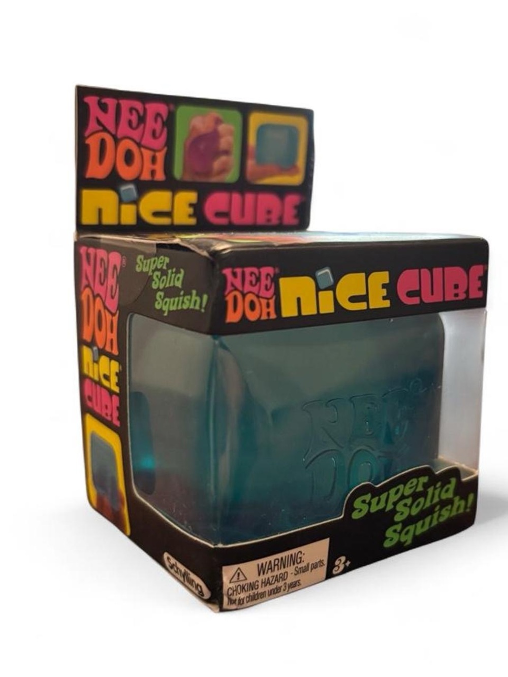 Authentic NeeDoh Nice Cube blue squishy toy brand new